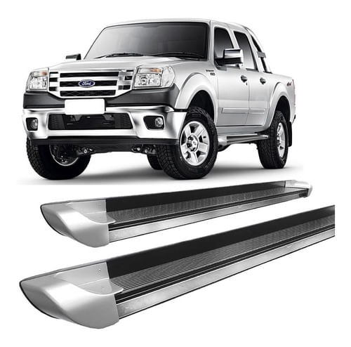 Estribo Ranger Até 2012 Cabine Dupla Personalizado Prata