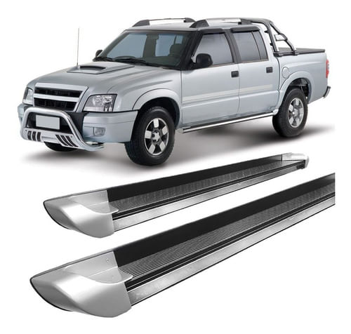 Estribo S-10 Ate 2011 Cabine Dupla Personalizado Prata