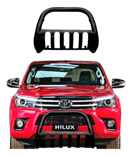 Para-choque De Impulsão Hilux 2016 A 2020 Preto Com Chapa
