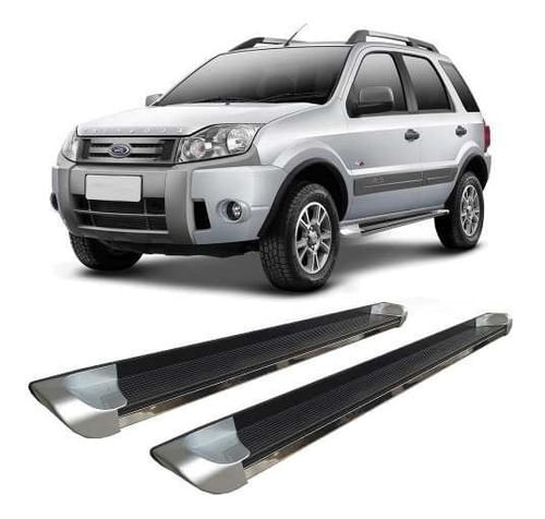 Estribo Alumínio Ecosport 2003 A 2012 Personalizado Prata