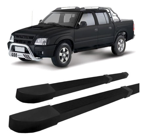 Estribo S10 1995 Ate 2011 Quadrado Modelo Propria Preto C D
