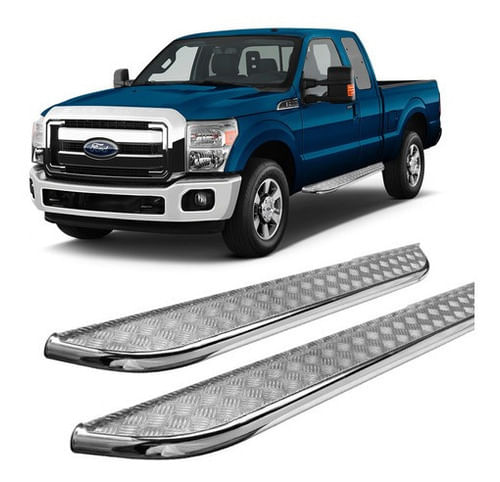 Estribo F-250 Chapa Cromado C/s Cabine Simples 1,60 Metros