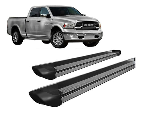 Estribo Personali C/ Pont Preta Fos Para Dodge Ram 2012/2020