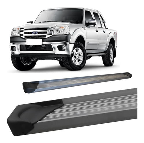 Estribo Ranger 1995 A 2012 Chapa Aluminio Cromado C D