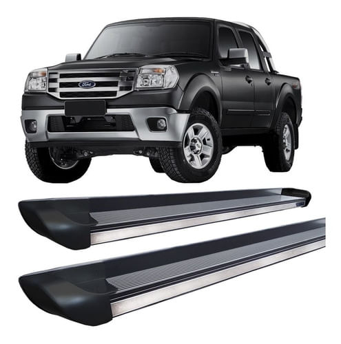 Estribo Ranger Até 2012 Cabine Dupla Personalizado Preto