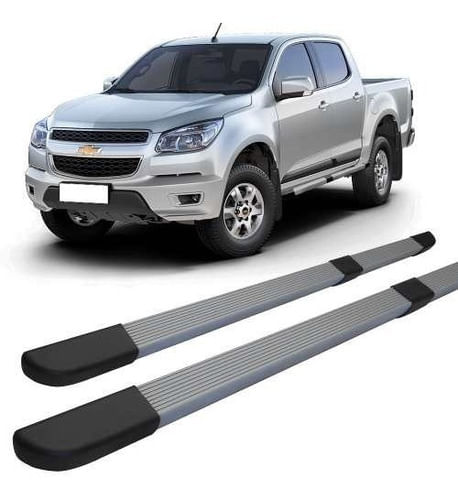 Estribo S10 S-10 Alumínio 2012 A 2017 Cabine Dupla Prata