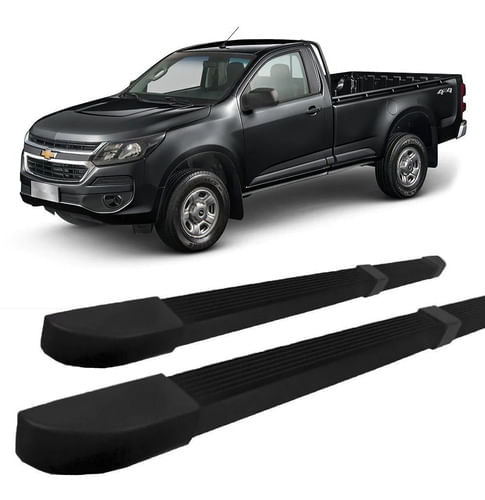 Estribo S10 1995 2012 Quadrado Modelo Propria Preto C S