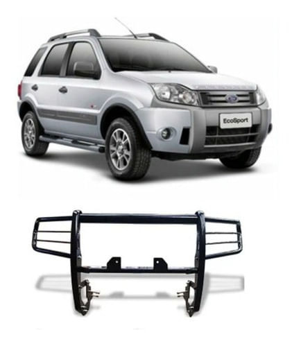 Quebra Mato Ecosport 2005 C/protetor De Farol Preto