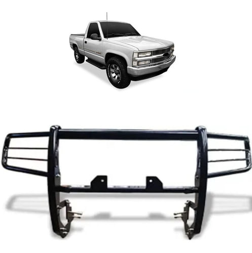 Para-choque De Impulsão Silverado Com Suporte Guincho Preto