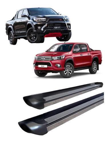Estribo Hilux 2016 a 2020 Personalizado Preto Brilhante C D
