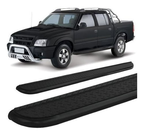 Estribo Chapa S-10 Até 2011 Cabine Dupla 2,5" Preto