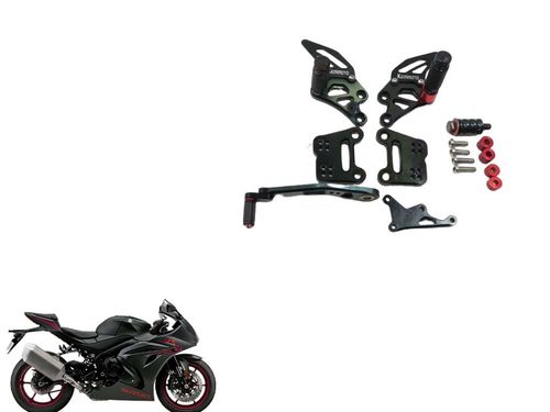 Kit Pedaleiras Esportivas Gsxr Srad 1000 2018 2020 C/detalhe