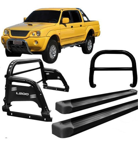 Kit Quebra Mato'estribo'santo Antônio H3 L200 004 Preto