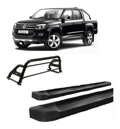 Kit Estribo, Santo Antonio H2 Amarok Cab Dupla Preto
