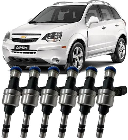 Kit 6 Bico Injetor Captiva 3.0 V6 à Gasolina de 2011 à 2016