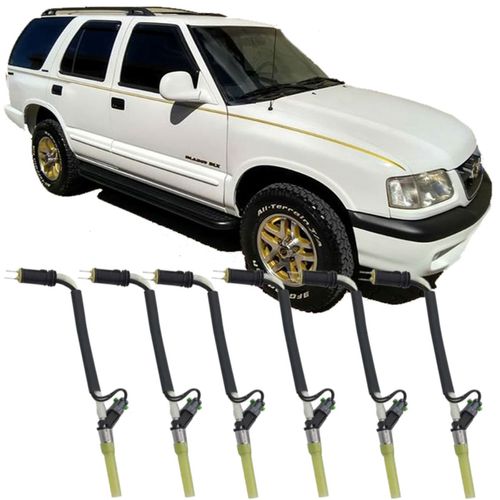Kit 6 Bico Injetor Blazer S10 4.3 V6 Vortec à Gasolina de 1996 à 2004 - ICD0003