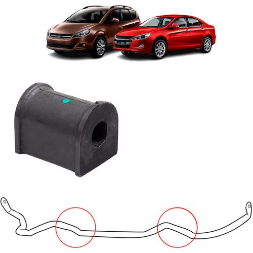 Bucha Barra Estabilizadora Traseira Jac Motors J5 J6 2011 Á 2016