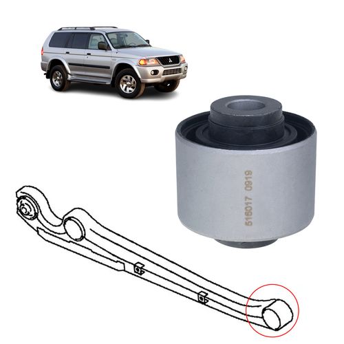 Bucha Braço Tensor Mitsubishi Pajero 1992 a 1999/ Pajero Sport 2.4 2.8 3.0 3.5 Todas 1998 Em Diante Traseiro