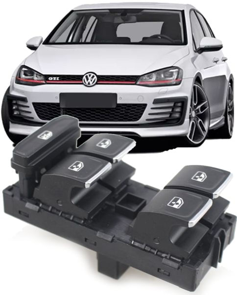 Botão Interruptor Vidro Elétrico Vw Golf 1.4 e 2.0 Gti Tsi de 2014 À 2019