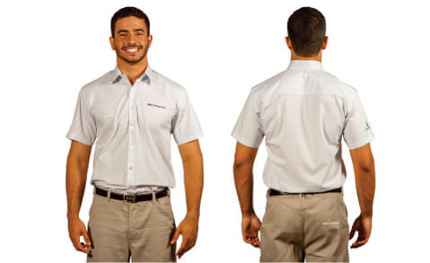 camisa gerente masculina manga curta g   / UN / Brmania