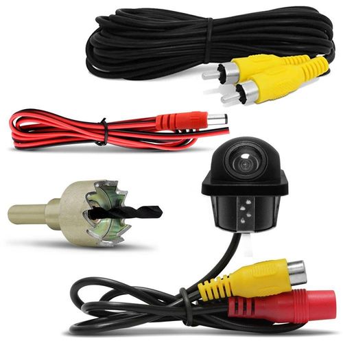 Câmera de Ré Universal Tartaruga com Sensor de Curva - Marca Tech One