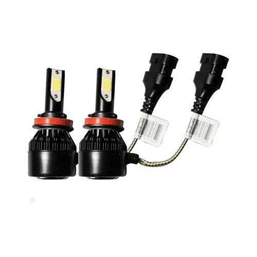 Par de Lâmpadas Farol Super Led H11  C6 Vclear 6000k  7600 Lumens