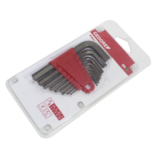 Jogo de Chave Allen Hexagonal 1,5 a 10mm com 09 Peças - R36605109 - Gedore Red