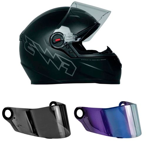 Capacete Fw3 Gt Classic Fosco + Viseira Camaleão e Fume
