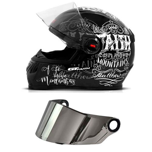 Capacete Fw3 Gt Faith + Viseira Colorida