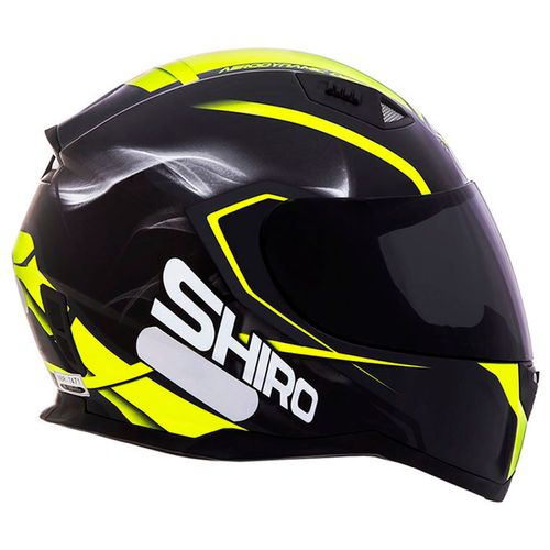 Capacete Shiro Sh881 Motegi Amarelo Cinza Fosco