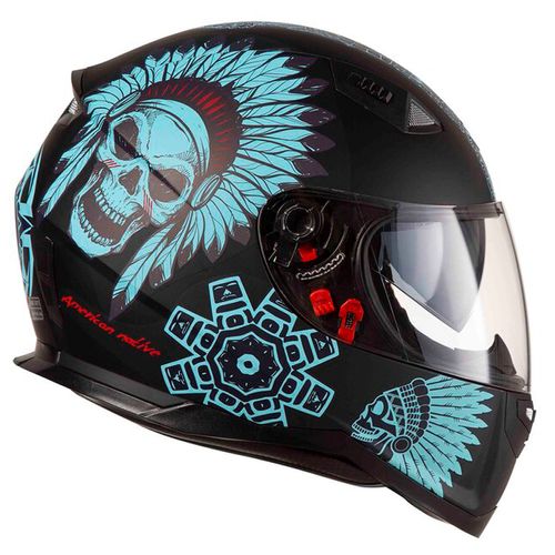 Capacete Shiro Sh 881 Sv American Native Turquesa