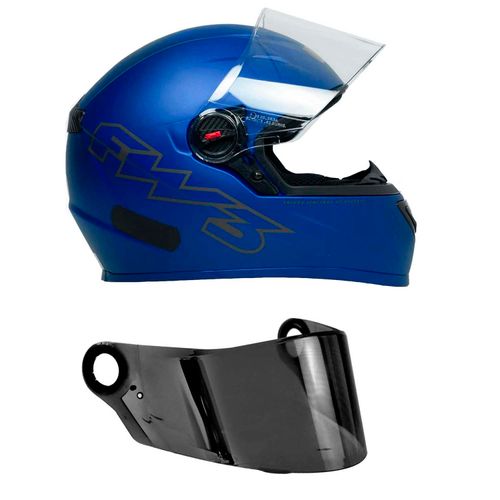 Capacete Fw3 Gt Classic Fosco + Viseira Fume
