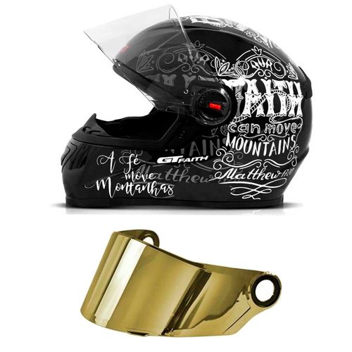 Capacete Fw3 Gt Faith + Viseira Colorida