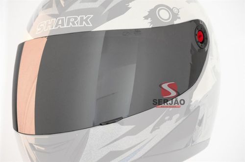 Viseira Shark S650 S700 S800 S900 Espelhada Cromada Com Botão
