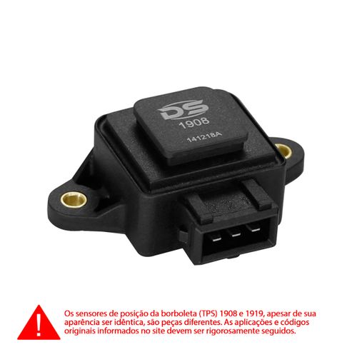DS - 1908 - SENSOR DE POSIÇÃO DA BORBOLETA (TPS) KADETT 2.0 8V DE 1996 ATÉ 1998 OMEGA 2.0 8V DE 1986 ATÉ 1999 ...