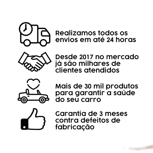 Amortecedor Para Capota de Fibra 42,5 cm X 26,0 cm - 28 Kg