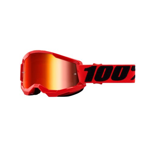 Óculos 100% Strata 2 Red Lente Espelhada - Vermelho