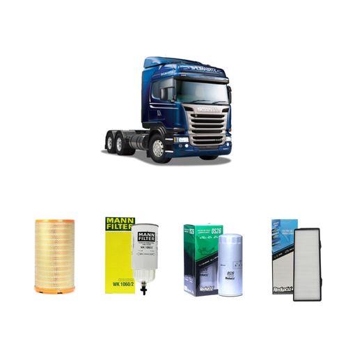 KIT DE FILTROS LINHA PESADA - SCANIA R440 440CV 2007 A 2017.