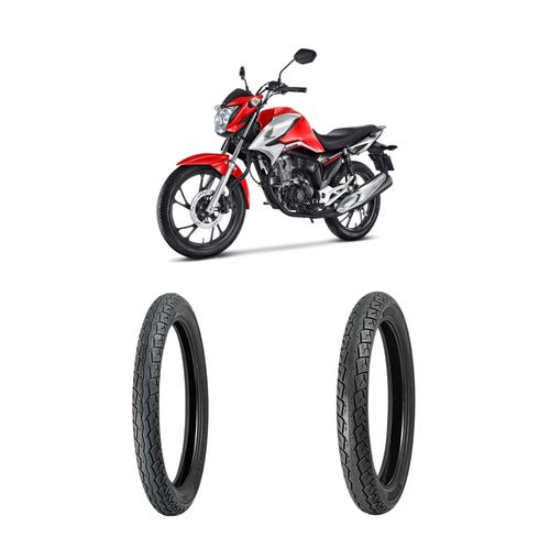 Par Pneu Honda Cg 160 Fan 90/90-18 + 80/100-18 Levorin by Michelin