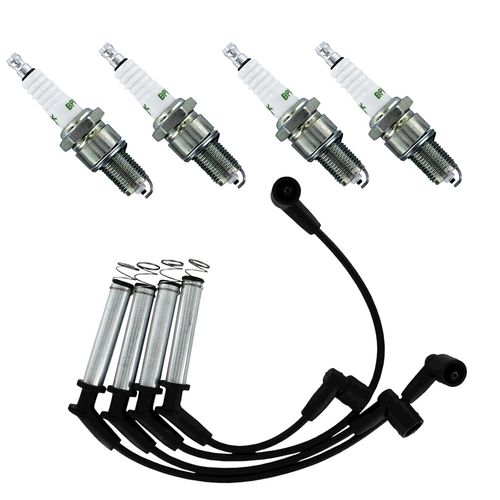 Kit Jogo de Cabos e Vela de Ignição Chevrolet Spin e Cobalt 1.8 Flex 2012 até 2016