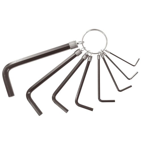 Jogo de Chave Hexagonal Allen 1,5-8,0mm tipo L Curva com 8 Peças - Vonder