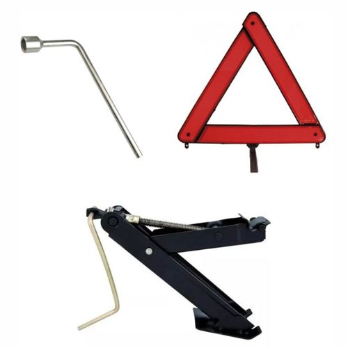 Kit Estepe Para Carro / Macaco Joelho + Chave De Roda 21mm + Triângulo Universal