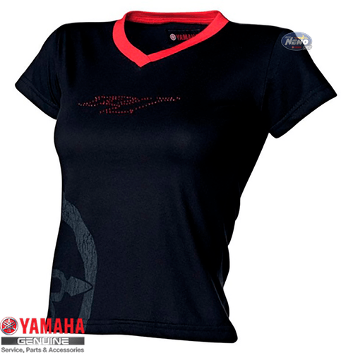Camiseta Feminina R1 Strass - Preta