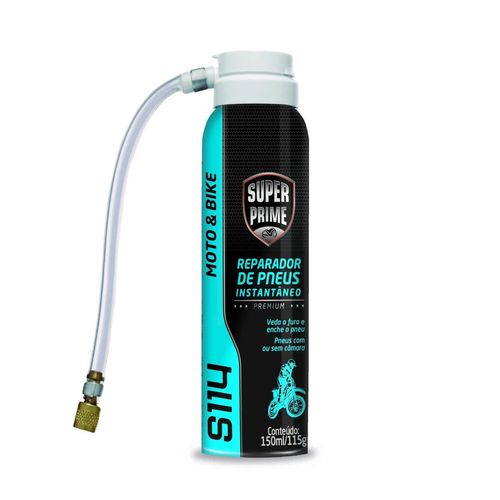 Reparador Instantâneo de Pneus S114 Super Prime Moto e Bike 150ml