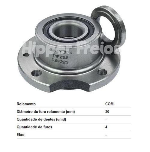 Cubo Roda Tras Fiat Palio Fire 1.0 1.3 8 16V S Abs