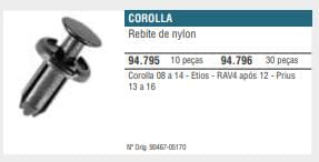 Grampo Fixacao Parachoque Toyota Corolla 08 14 Etios Prius 1