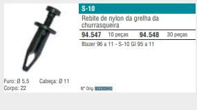 Grampo Grade Ventilacao Capo S-10 95 10