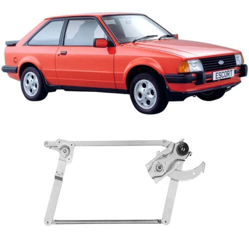 Máquina Vidro Mecânica Direita Escort 1983/1986